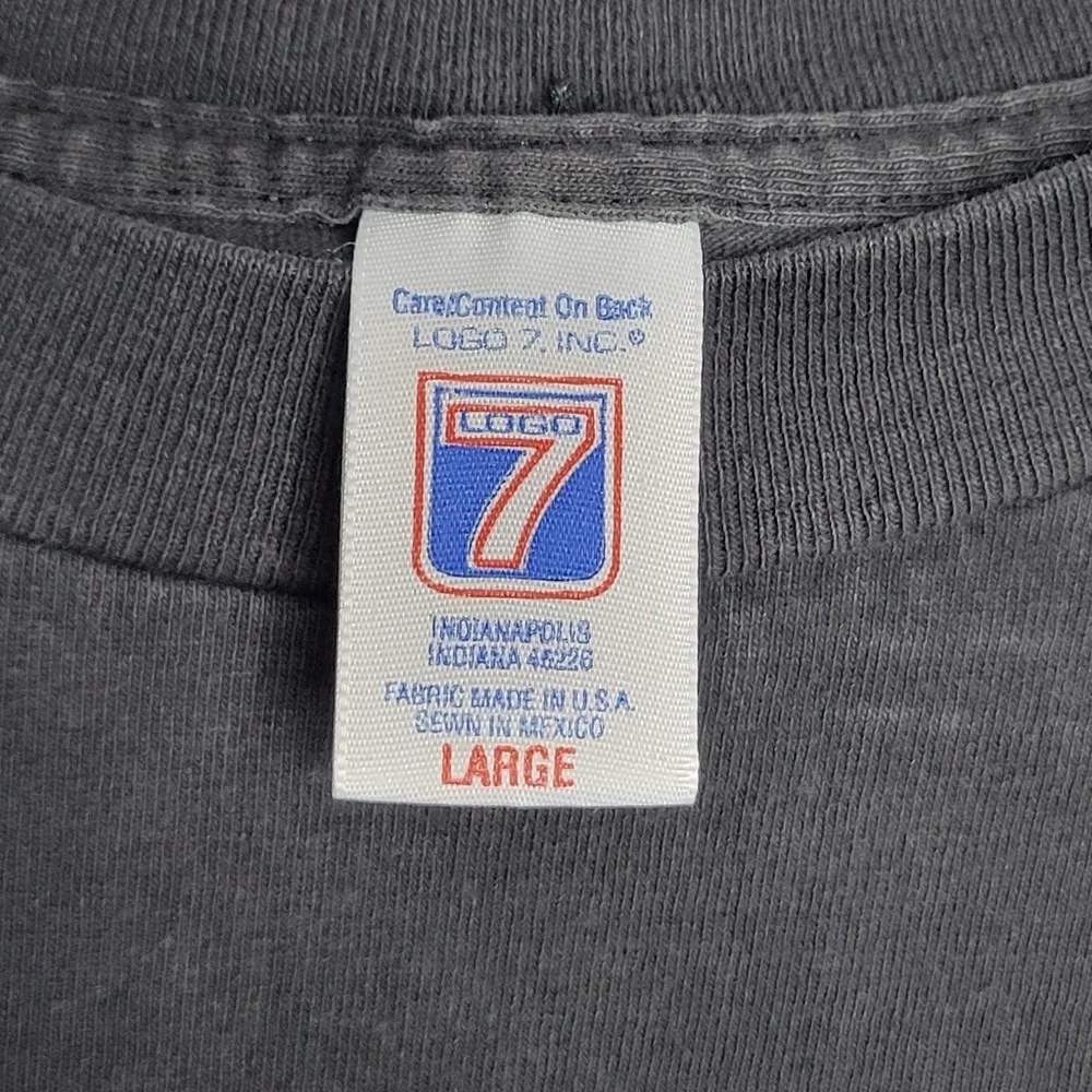Vintage 90s Chicago Bulls NBA Basketball Lightning Logo 7 Graphic T-Shirt Size L - Picture 4 of 5